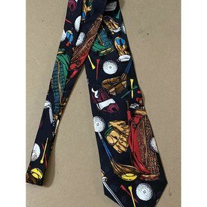 Golf Sport Gear Golfclub Shoes Tie Novelty Equipment Silk Addiction